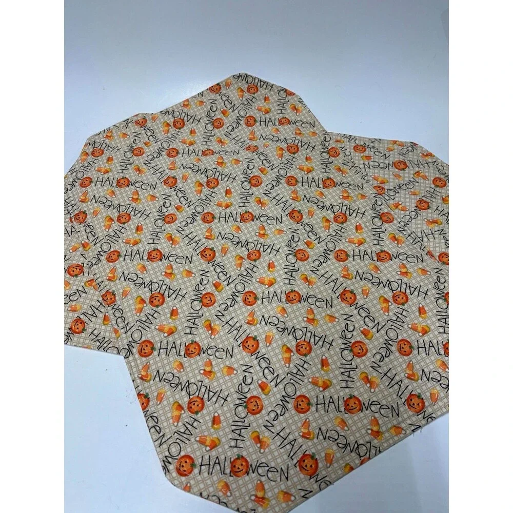 Longaberger Halloween Party Placemats Set of 2 Reversible Pumpkin